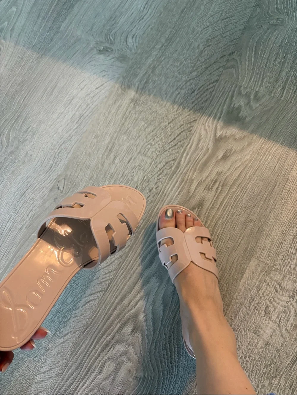 Sam Edelman Bay Jelly Slide Sandal - Rose dust colour - Picture 3 of 3
